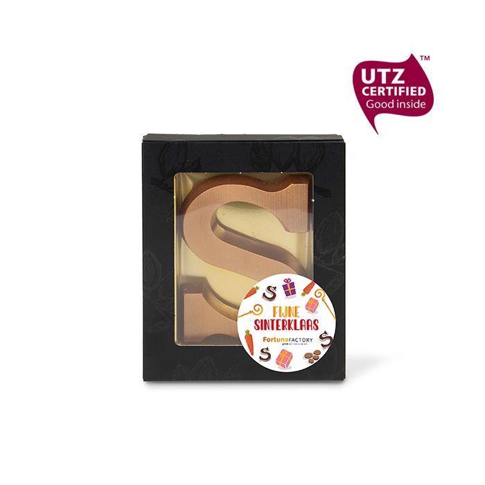 Chocolade letter 80 gr met sticker