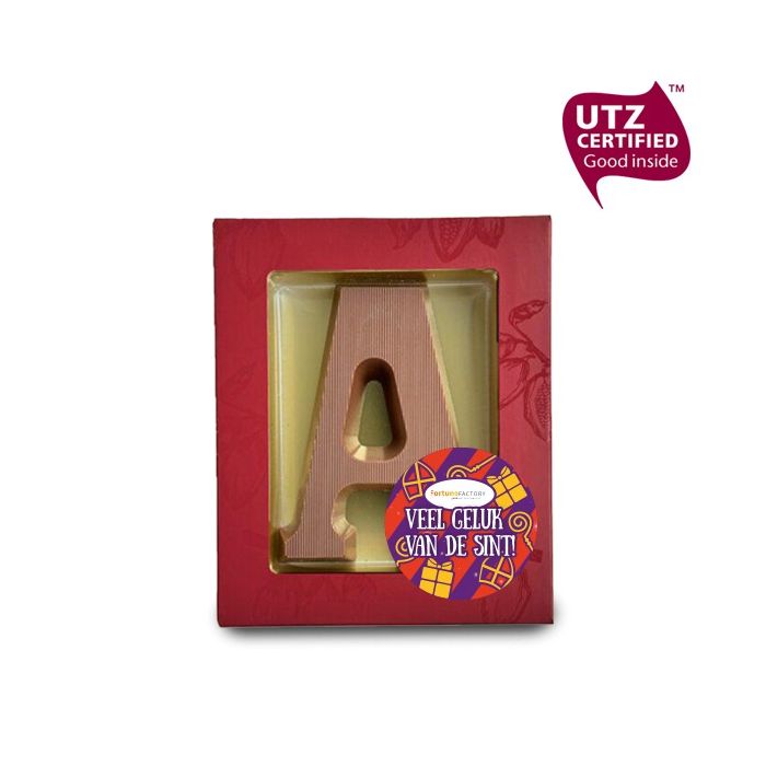 Chocoladeletter A t/m Z sticker 