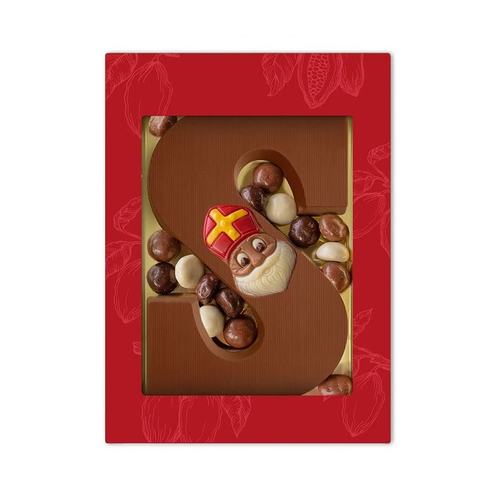Chocoladeletter S met kruidnoten