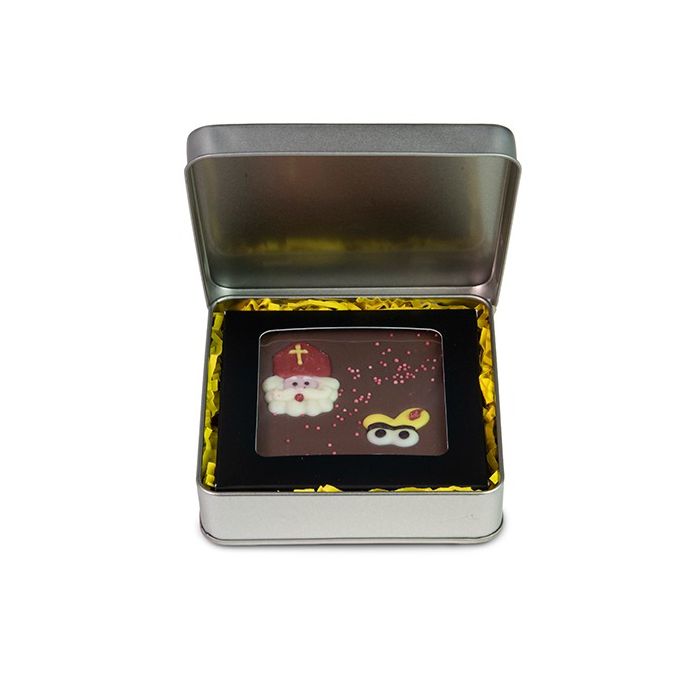 Chocoladetablet in blik