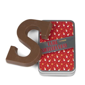 Chocoladeletter is A6 blik