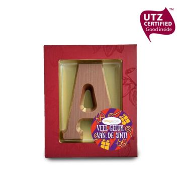 Chocoladeletter A t/m Z sticker 