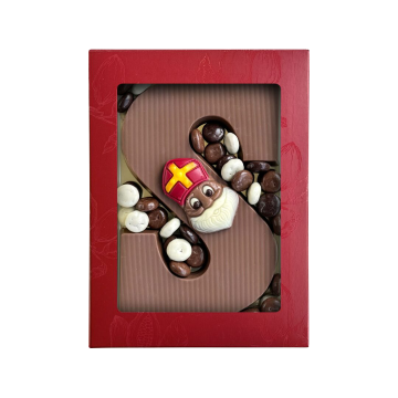 Chocoladeletter S met kruidnoten