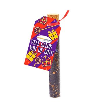 Stroopwafel thee in glazen tube met tag