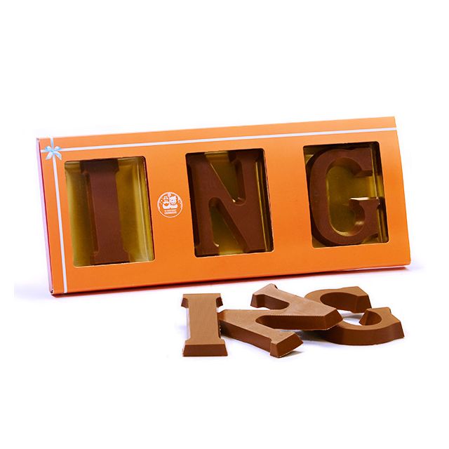 3 Chocoladeletters in sleeve - 3 x 80 gram