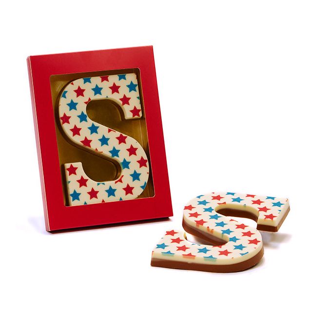 Chocolade printletter S - eigen design