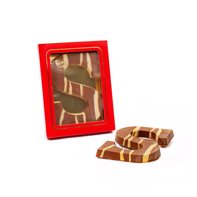 Chocoladeletter A-Z Marmer, 150 gram