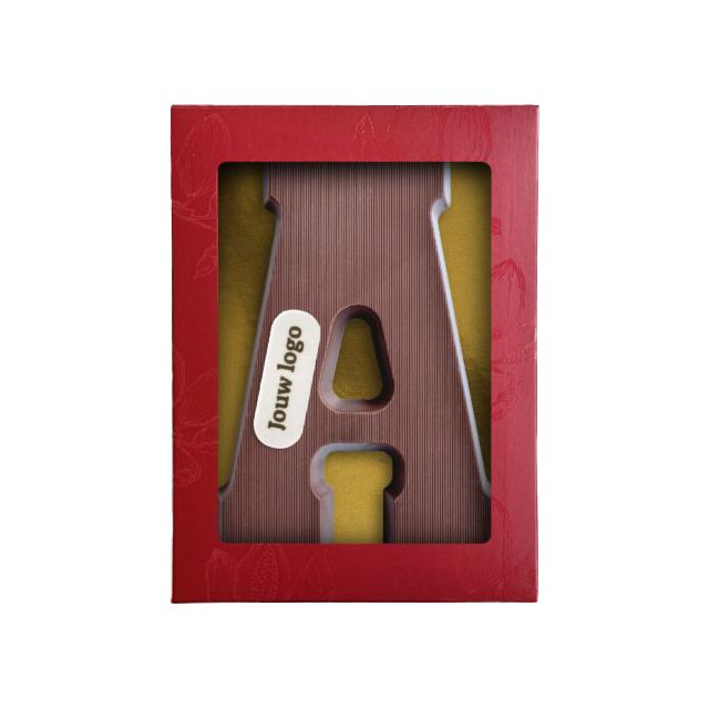 Chocoladeletter A t/m Z met eigen logo