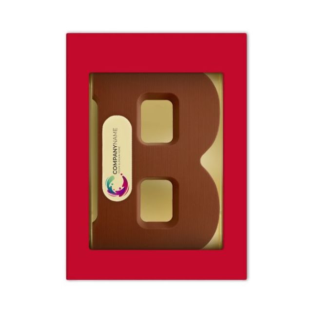 Chocoladeletter B met logo