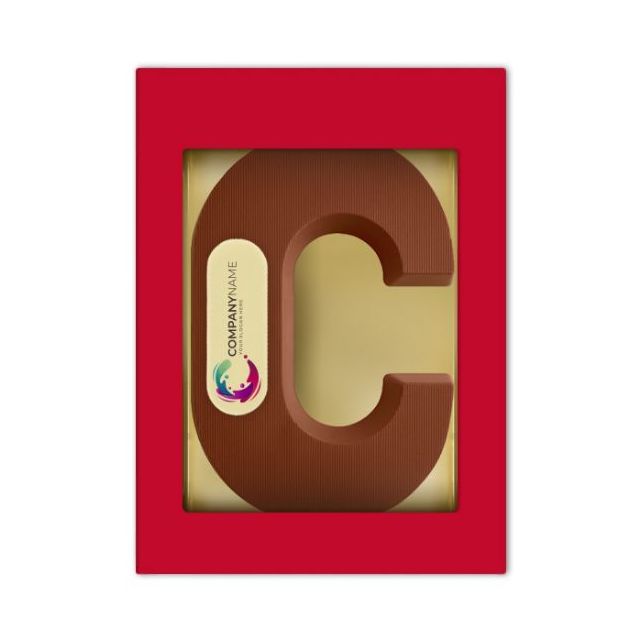 Chocoladeletter C met logo