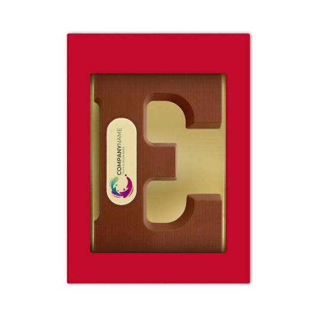 Chocoladeletter E met logo