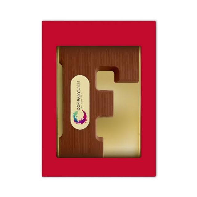 Chocoladeletter F met logo