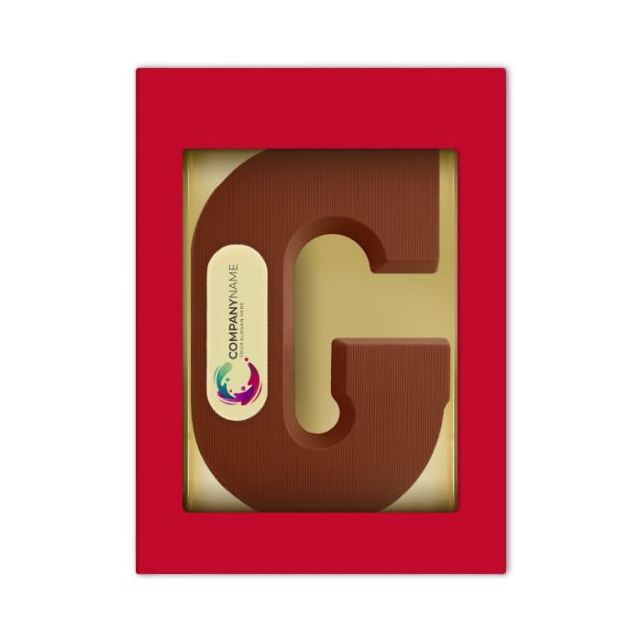 Chocoladeletter G met logo