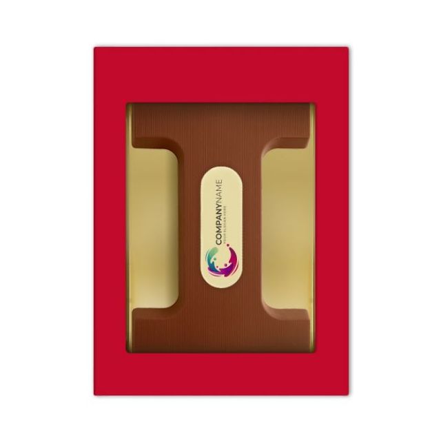 Chocoladeletter I met logo