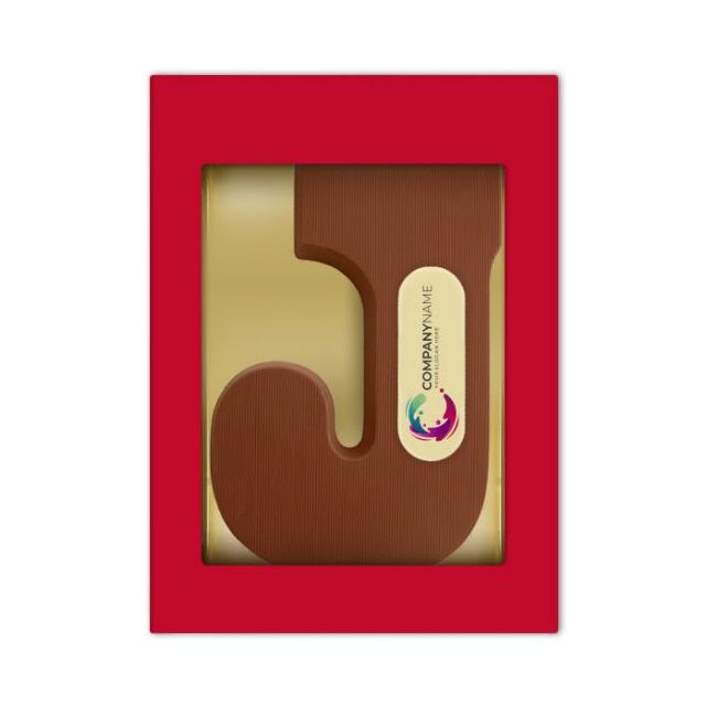 Chocoladeletter J met logo