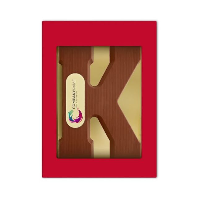 Chocoladeletter K met logo