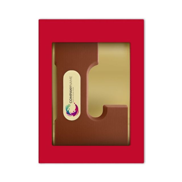 Chocoladeletter L met logo