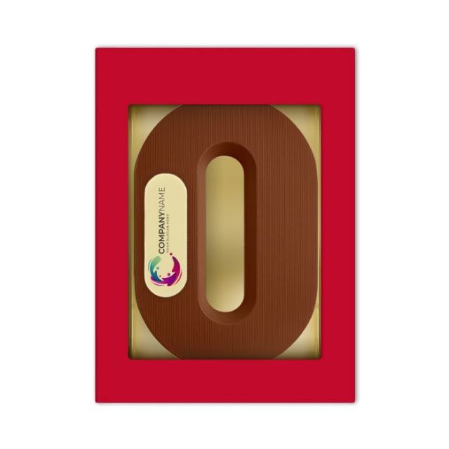 Chocoladeletter O met logo