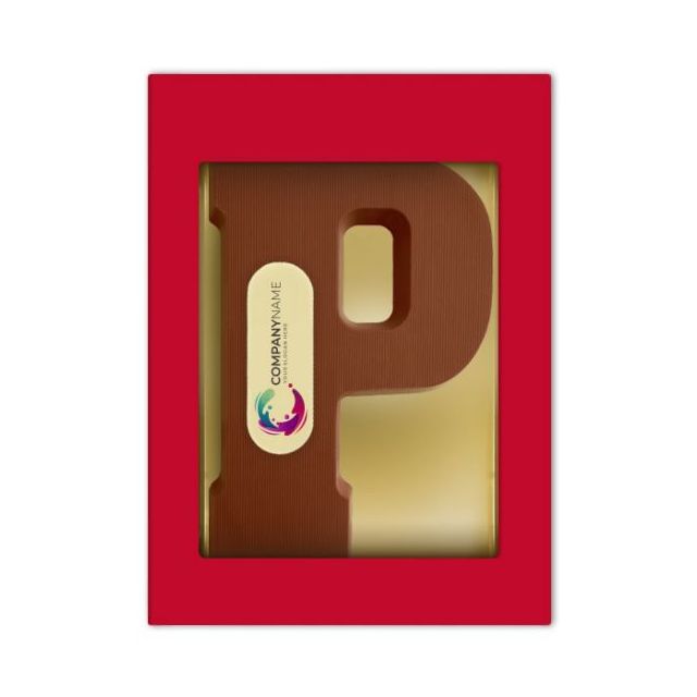 Chocoladeletter P met logo