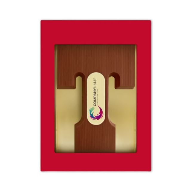 Chocoladeletter T met logo