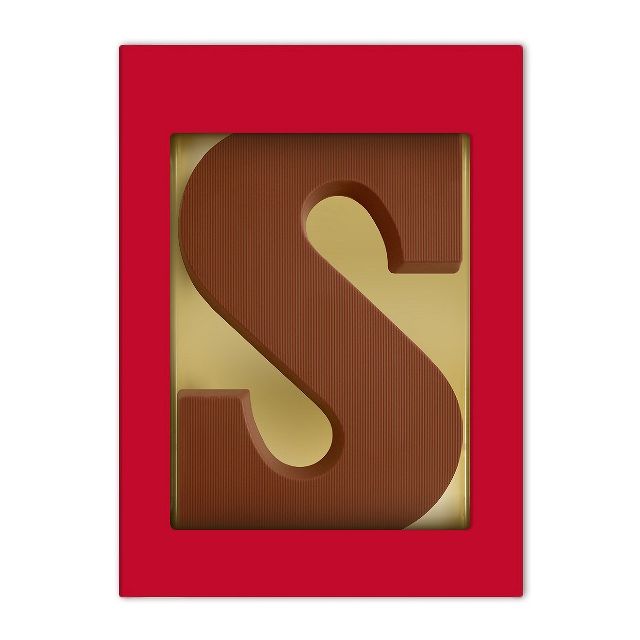 Suikervrije chocoladeletter S