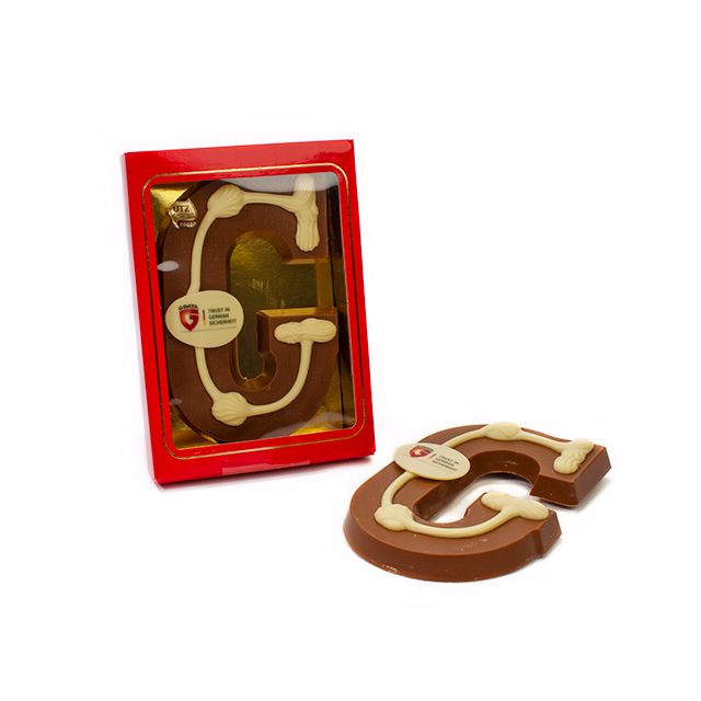 Chocolade decoletter A t/m Z met eigen logo