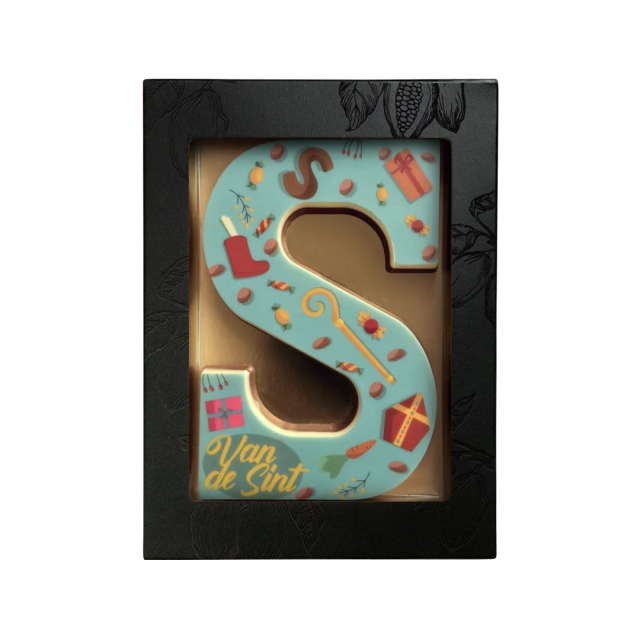 Luxe chocoladeletter S van de Sint