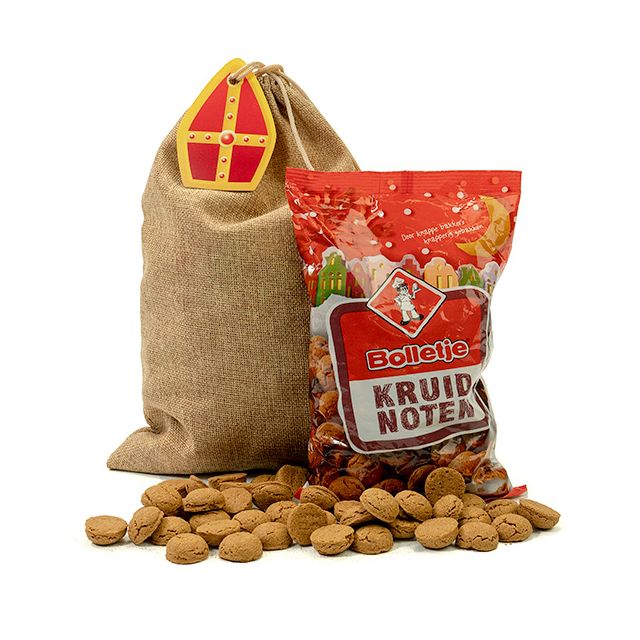 Reis Bukken Getand Jute zakken met lekkernijen - Online bestellen als Sinterklaasgeschenk