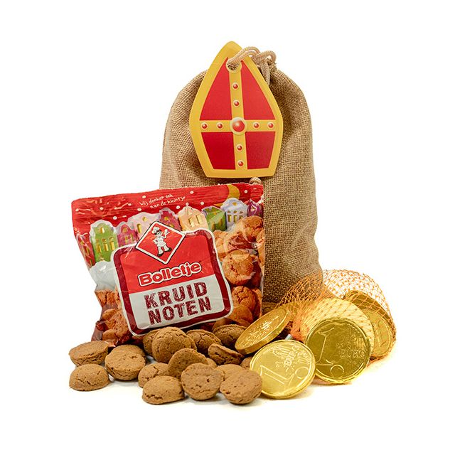 Reis Bukken Getand Jute zakken met lekkernijen - Online bestellen als Sinterklaasgeschenk