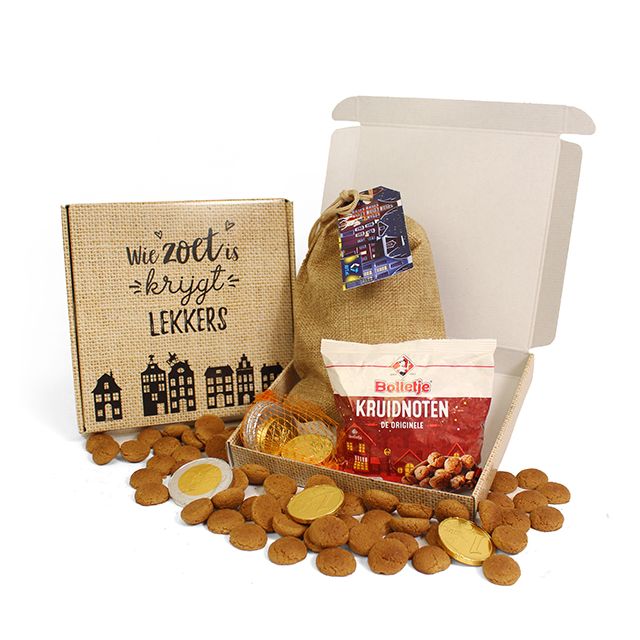 Sinterklaas verzenddoosje vol lekkernijen