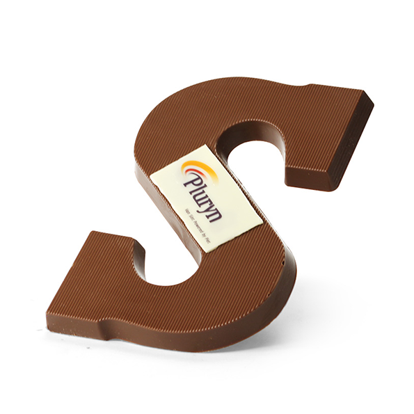 Chocoladeletter A t/m Z met eigen logo