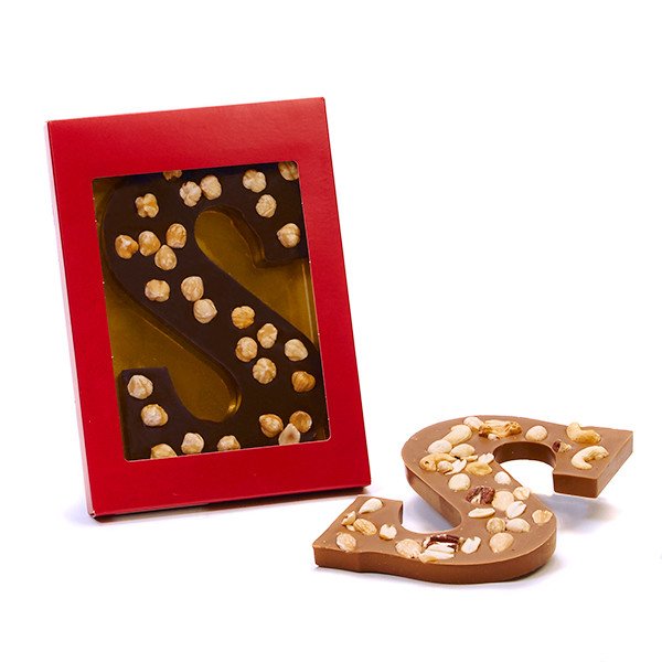 Chocoladeletter notemix