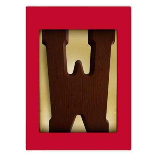 Chocoladeletter w - puur