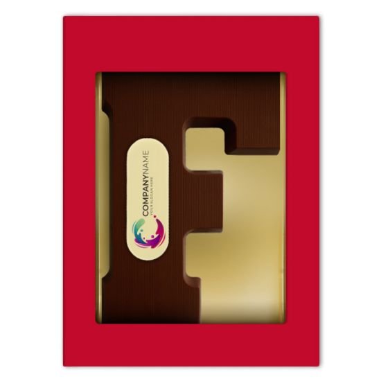 Chocoladeletter met logo F