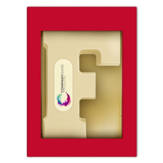 Chocoladeletter met logo F