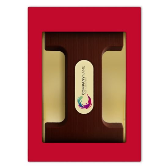 Chocoladeletter met logo i