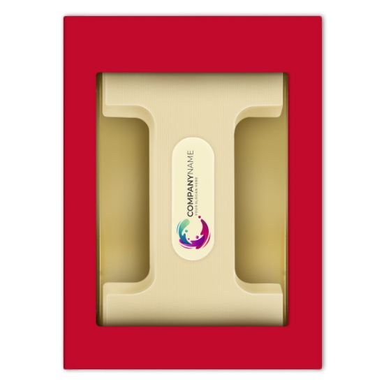 Chocoladeletter met logo i