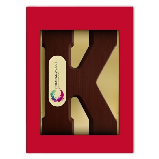 Chocoladeletter met logo k