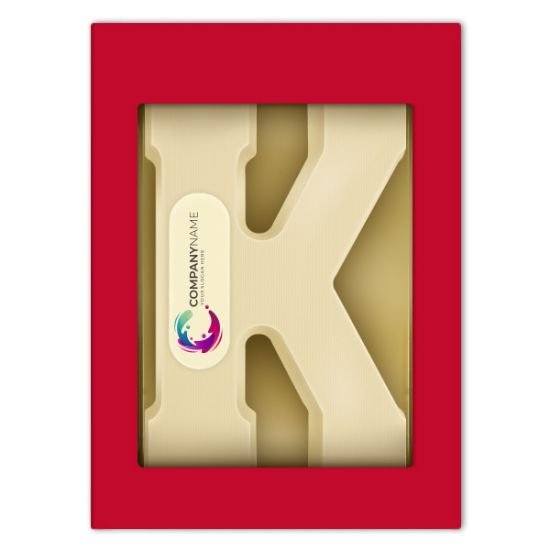 Chocoladeletter met logo k