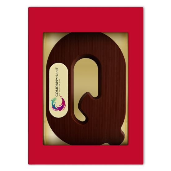 Chocoladeletter met logo Q