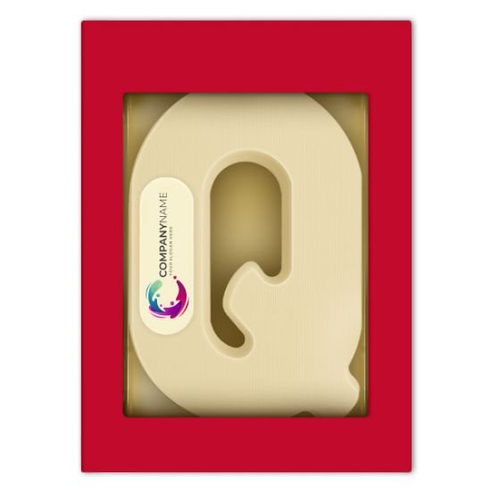 Chocoladeletter met logo Q