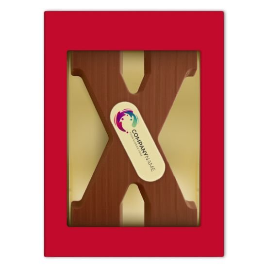 Chocoladeletter met logo X