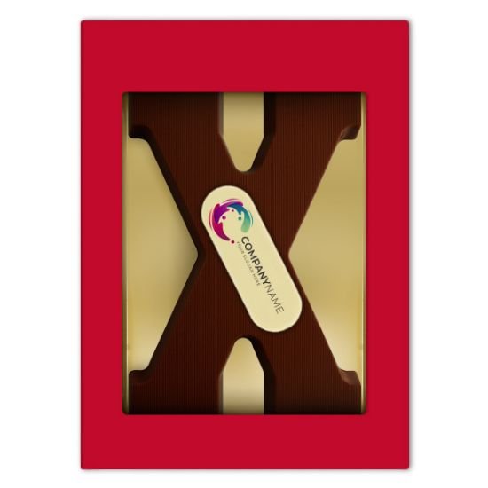 Chocoladeletter met logo X