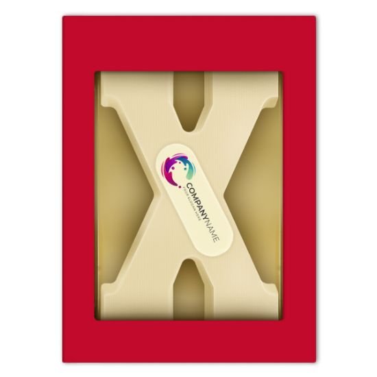 Chocoladeletter met logo X