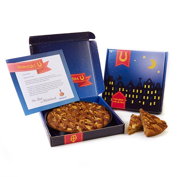 Sinterklaastaartje in verzenddoosje